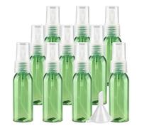LusDoly 10 pièces 30ml Vert flacons vaporisateurs vides en plastique de Avec Sprayer Transparent, Rechargeable l'eau l'alcool Parfum Cosmétique Voyage