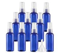 LusDoly 100 pièces 50ml Bleu flacons vaporisateurs vides en plastique de Avec Sprayer Transparent, l'eau l'alcool Parfum Cosmétique Voyage Rechargeable