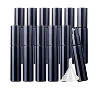 LusDoly 12 pièces 10ml Noir flacons vaporisateurs vides en Verre de Avec Sprayer Flacon en Verre et Pompe Spray, Petits Bouteille de Spray Essentielles, Parfums, Massages