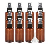 LusDoly 12 pièces 150ml Marrone Rechargeable flacons vaporisateurs vides en plastique Avec Sprayer Noir, l'eau l'alcool Cosmétique Voyage Parfum