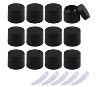 LusDoly 12 pièces 5ml Noir Pots Plastique de Cosmétique Crème de Contenant pour des Produits avec Lotion cosmétique onguents Pots baume à lèvres