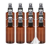 LusDoly 24 pièces 200ml Marrone Rechargeable flacons vaporisateurs vides en plastique Avec Sprayer Noir, l'eau l'alcool Cosmétique Voyage Parfum