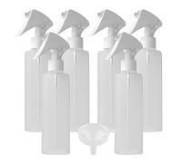 LusDoly 6 pièces 150ml Transparent flacons vaporisateurs vides en plastique, l'eau l'alcool Cosmétique Voyage Rechargeable Petits Domicile Bouteille de Spray Essentielles