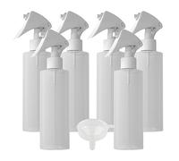 LusDoly 6 pièces 250ml Transparent flacons vaporisateurs vides en plastique, l'eau l'alcool Cosmétique Voyage Rechargeable Petits Domicile Bouteille de Spray Essentielles