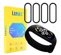 LUSEE Lot de 4 films de protection d'écran compatibles avec Xiaomi Mi Band 8 et Xiaomi Mi Band 7 - Couverture complète 3D - Anti-rayures - Sensible - Pas de bulles