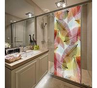 LuSeven autocollant porte Plume artistique simple 90x200cm(35.43 inches * 78.74 inches) Autocollants De Porte 3D Stickers Porte Poster Couloir 3D Papier Peint Porte Trompe L'Oeil Pour Salon Chambre Dé