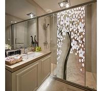 LuSeven papier peint porte Arbres blancs artistiques 50x125cm(19.68 inches * 49.21 inches) Autocollants De Porte 3D Stickers Porte Poster Couloir 3D Papier Peint Porte Trompe L'Oeil Pour Salon Chambre
