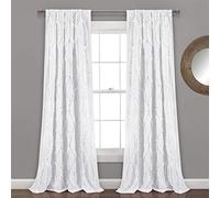 Lush Decor Avon Rideau de fenêtre Blanc 137 x 274 cm