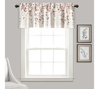 Lush Decor - Cantonnière de fenêtre filtrant la lumière, Rose poudré et Gris