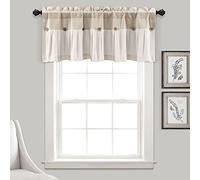 Lush Decor Cantonnière de Ferme à Boutons en Lin 45,7 x 132,1 cm (L x l)