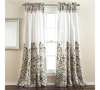 Lush Decor Clara Curtains Lot de 2 Panneaux de fenêtre à imprimé Cachemire damassé de Style bohème filtrant la lumière pour Salon, Salle à Manger, Chambre à Coucher (Paire), 132,1 x 213,4 cm (l x L),