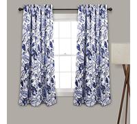 Lush Decor, Cynthia Jacobean Paire de Rideaux occultants pour Salon, Salle à Manger, Chambre à Coucher, 160 cm de Long