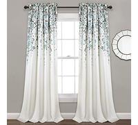 Lush Decor, Ensemble de Rideaux de fenêtre occultants à Motif Fleurs pleureuses, Bleu et Gris, 241,3 x 132,1 cm, 241,3 x 132,1 cm