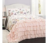 Lush Decor Joli Couvre-lit matelassé (lit Double/Queen), Coton, Rose