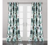 Lush Decor Leah - Œillet Isolant, 132,1 cm de Large x 241,3 cm de Long, Bleu