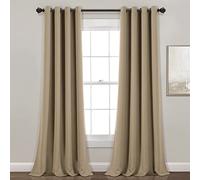 Lush Decor Lot de Rideaux occultants à œillets isolants Moka 132 x 213 cm