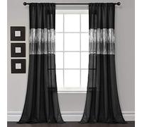 Lush Decor Night Sky Rideau Simple Noir 241 x 106 cm