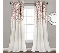 Lush Decor Paire de Rideaux occultants pour fenêtre Motif Fleurs pleurantes Rose pâle 241,3 cm de Long x 132,1 cm de Large