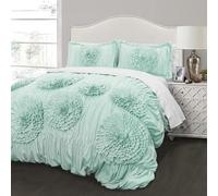 Lush Decor Parure de lit, Coton, Turquoise, lit Double/Grand lit