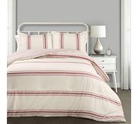 Lush Decor Parure de lit réversible 3 pièces, Rouge, lit Double