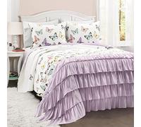 Lush Decor Parure de lit surdimensionnée 3 pièces, Lilas, lit Double/Grand lit