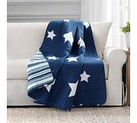 Lush Decor Plaid étoilé, 127 x 152,4 cm, Bleu Marine
