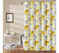 Lush Decor Poppy Garden Rideau de Douche Jaune/Blanc 183 x 183 cm