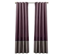 Lush Decor Prima Lot de Rideaux de fenêtre pour Salon, Salle à Manger, Chambre à Coucher (Paire), 137,2 x 213,4 cm, 137,2 x 241,3 cm (l x L), Violet et Gris