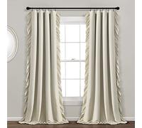 Lush Decor Reyna Rideau de fenêtre 100% occultant doublé (Panneau Simple), 213,4 cm (L) x 137,2 cm (L), blé