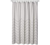 Lush Decor Rideau de Douche en Chenille Chevron, Gris Clair, 72 inches x 72 inches