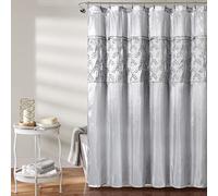 Lush Decor Rideau de Douche Maria, 183 x 183 cm, Gris et argenté