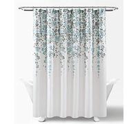 Lush Decor Rideau de Douche Motif Fleur pleurante, 183 x 183 cm, Bleu et Gris