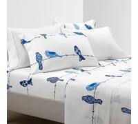 Lush Decor Rowley Parure de lit Douce 6 pièces pour Grand lit, Bleu Marine