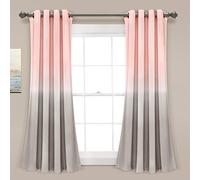 Lush Decor Umbre Fiesta Paire de Rideaux de fenêtre occultants pour pièce, 132,1 cm de Large x 160 cm de Long, Blush et Gris