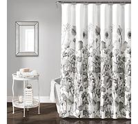 Lush Decor Zuri Flora Rideau de Douche, 183 x 183 cm, Gris Clair