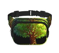 Lush Tree Sac banane multifonctionnel imprimé unisexe tendance Sac de rangement de sport de voyage