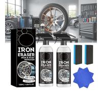 Lushbleu Car Rust Remover Spray Cleaner, Effective Multi-Purpose Metal Rust Stain Remover and Multi-Surface Foam Cleaner, Safe Oxidised Dissolver Spray for Automotive Wheels and Home Care ，2PCS