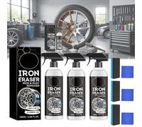 Lushbleu Car Rust Remover Spray Cleaner, Effective Multi-Purpose Metal Rust Stain Remover and Multi-Surface Foam Cleaner, Safe Oxidised Dissolver Spray for Automotive Wheels and Home Care ，3PCS
