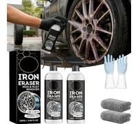 Lushbleu Car Rust Remover Spray Cleaner - Fast-Acting Anti-Rust Maintenance Corrosion Prevention Spray, Cuts Through Tire Marks & Dirt, for Vehicle Wheels, Exhaust Pipe, Metal Surfaces (2PC, 120ml)