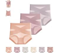 Lushtush - Culotte gainante ultra confortable et anti-fuite, taille haute Relivira - Culotte gainante confortable et étanche, 3 pièces - C, L