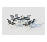 Lusiana 6 : Ensemble De Jardin 6 Personnes Gris