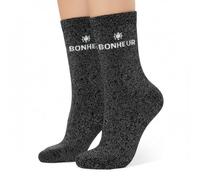 Lusibaka Chaussettes Paillettes Femme ROMANCE 39-46 Humour Chaussettes,Un Cadeaux pour les Maman,Soeur,Fêtes Paillette (FR/ES, Numérique, 39, 46, Taille normale, Taille normale, BONHEUR)