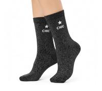 Lusibaka Chaussettes Paillettes Femme ROMANCE 39-46 Humour Chaussettes,Un Cadeaux pour les Maman,Soeur,Fêtes Paillette (FR/ES, Numérique, 39, 46, Taille normale, Taille normale, CHIC)