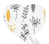 l'usine de spécimen peinture feuilles fleurs Jeux de tapis de souris en forme de coeur