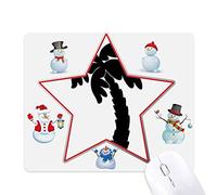 l'usine silhouette noire du cocotier le bonhomme de neige étoile tapis de souris