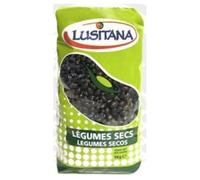 LUSITANA - Haricots Noirs Secs Riches en Protéines, Texture Fondante pour Vos Recettes (1kg) - lot de 3 - Vendu par Lot