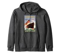 Lusitania Vintage Sweat à Capuche, Unisexe pour Adultes, Chiné Foncé, L