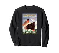 Lusitania Vintage Sweatshirt, Unisexe pour Adultes, Noir, L