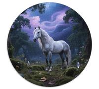 Lusitano, Puzzle Inspirant Circulaire 1000 Pièces AvecCheval, Destiné À Ceux en Quête De Beauté Et De Calme 1000pcs (67.5x67.5cm)