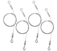 Lusofie 4 Pièces Réglable Fil de Suspension Image avec Crochets 2 m × 1,5 mm Fil de Suspension en Acier inoxydable Cordons pour Accrocher des Images Miroirs Lampes Ouvrages D'art